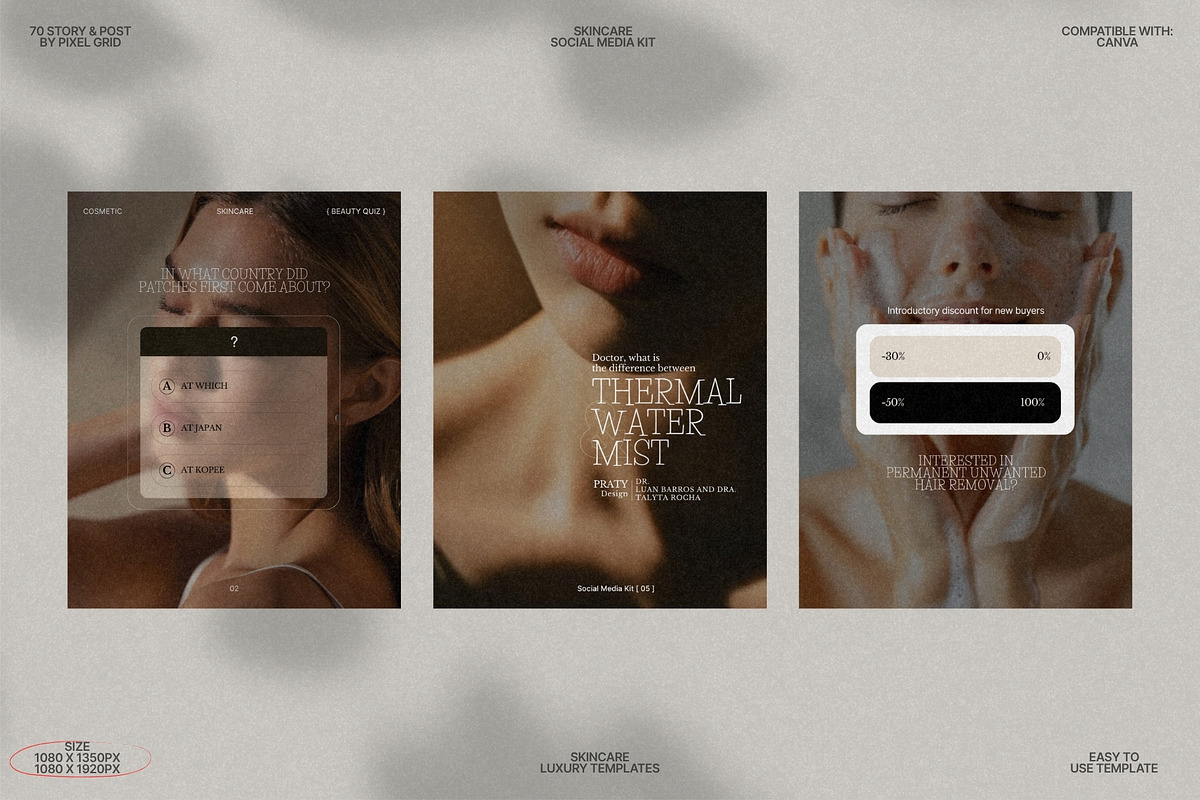 Calm Skincare Post & Story Pack preview 5