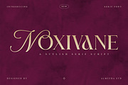 Noxivane — Stylish Serif Script, a Serif Font by Almeera Std (Thumbnail 1 of 10)