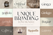 Unique Branding Modern Font Bundle, a Serif Font by Sensatype (Thumbnail 1 of 13)