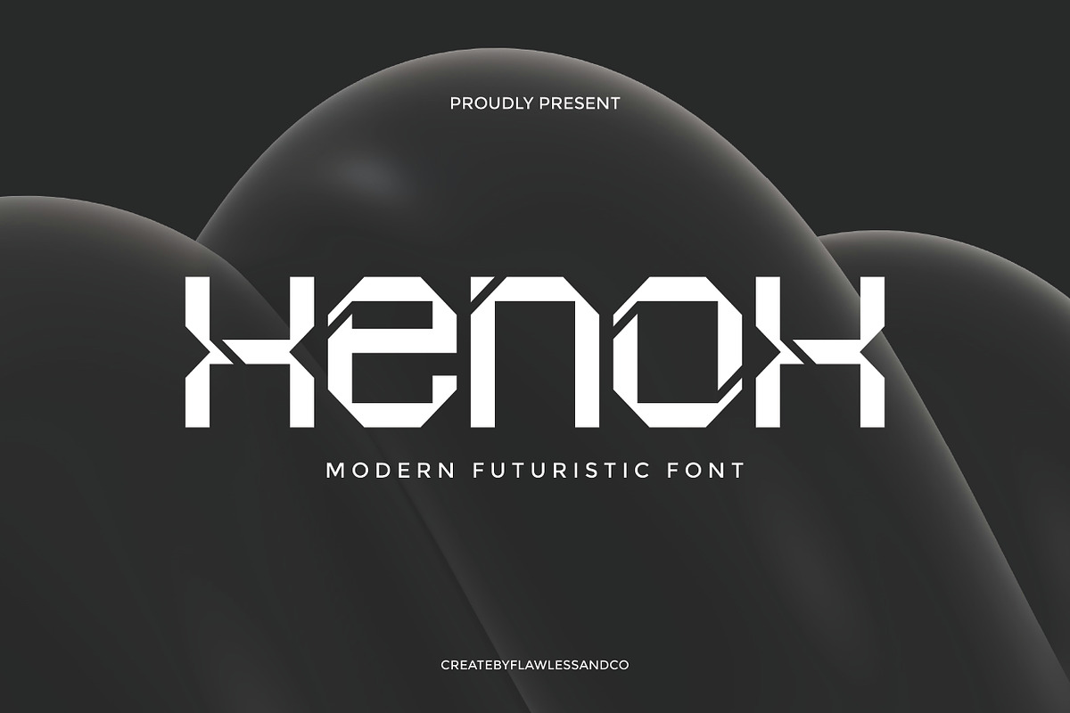 Xenox - Futuristic Font, a Font by Flawless And Co (Photo 1 of 10)