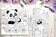 79 Panda Coloring Pages Bundle, a Brochure Template by LA Design (Thumbnail 6 of 10)