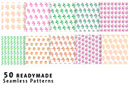 Hand Drawn Floral Pattern Set, a Pattern Graphic by Design Unique (Thumbnail 6 of 11)