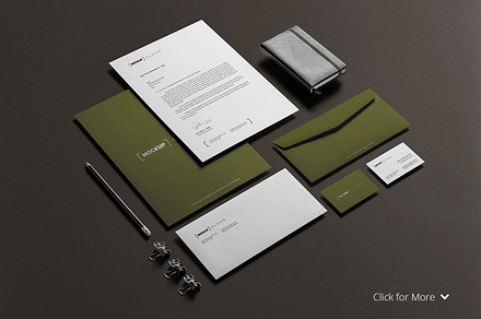 Corporate Stationery Mock-Up, a Print Template by Mockup Cloud