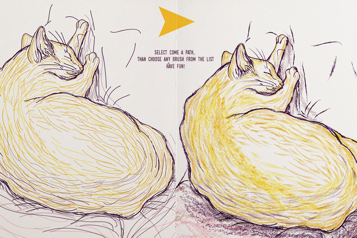 Illustrator Pencil Brushes, a Brush Add-On by ZiziMarket (Photo 3 of 4)