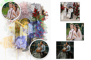 Watercolor Photo Frame Template, an Action Add-On by CraftingStudio (Thumbnail 5 of 6)
