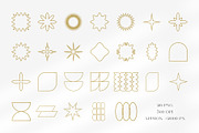 Golden glitter retro shapes, an Object Graphic by MilyArt (Thumbnail 2 of 3)