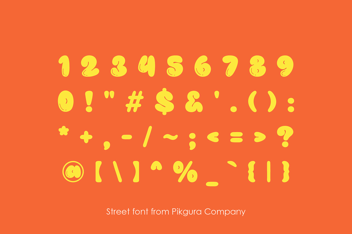 PGR Orange Street - Bubble Font, a Handwritten Font by Pikgura (Photo 3 of 6)