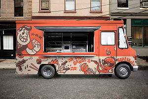 Food Truck. PSD Mockup