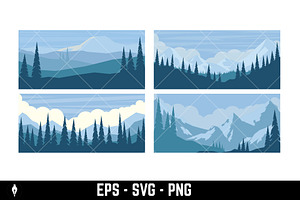 Vector landscapes, a Seasonal Illustration by Vectorhight