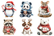 Christmas Animals Clipart, an Illustration by Daily.Designs (Thumbnail 5 of 5)