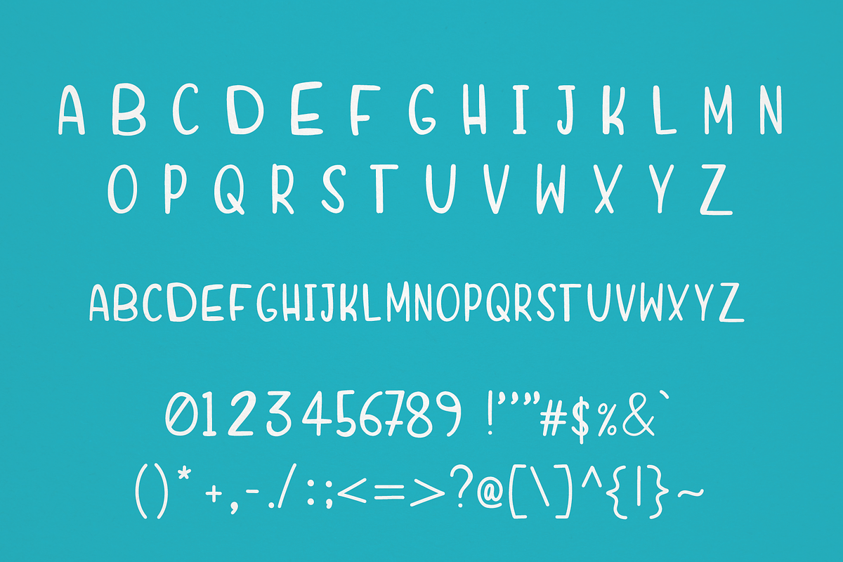 Lunch Line | Font + Illustration Set preview 5