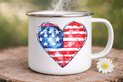 Watercolor Patriotic Hearts Clipart, an Illustration by Digital Artistic99 (Thumbnail 8 of 9)