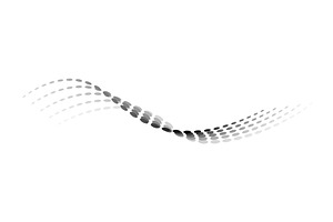 Dotted halftone waves. Flowing, an Illustration by Things for designers