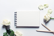White Roses Stock Mockup, a Print Template by littleprince (Thumbnail 6 of 6)