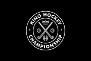 King Hockey Sport Emblem Badge Logo, a Branding & Logo Template by Buqancreative (Thumbnail 4 of 4)