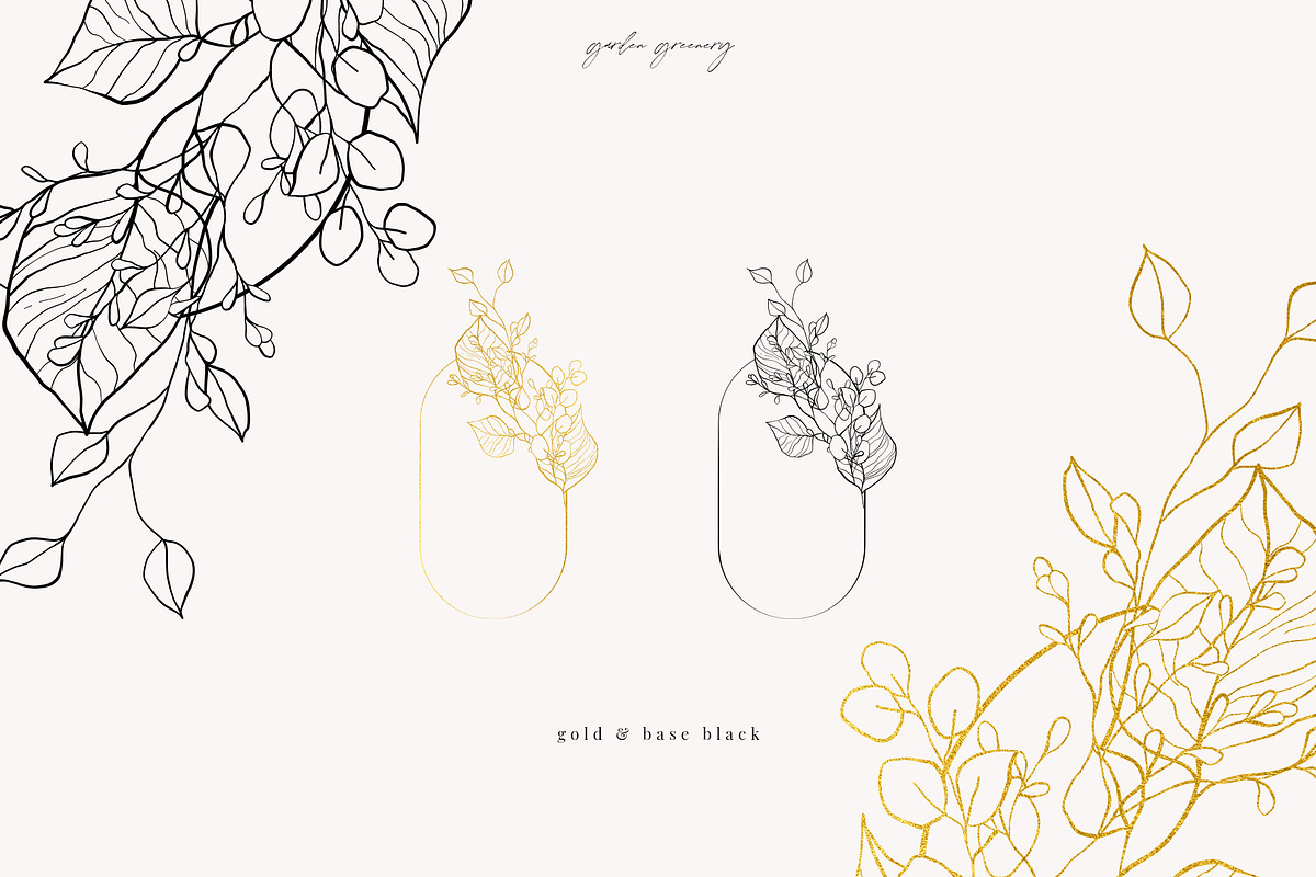 Line Art & Watercolour Greenery, an Illustration by January Bloom (Photo 14 of 22)