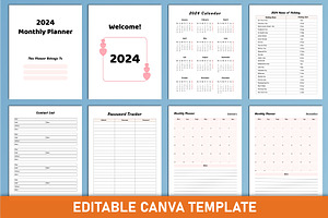 2024 Monthly Planner Canva Interior