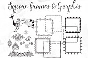 85 Hand drawn Frames Corners Borders, a Decorative Illustration by artinspirestudio (Thumbnail 5 of 5)