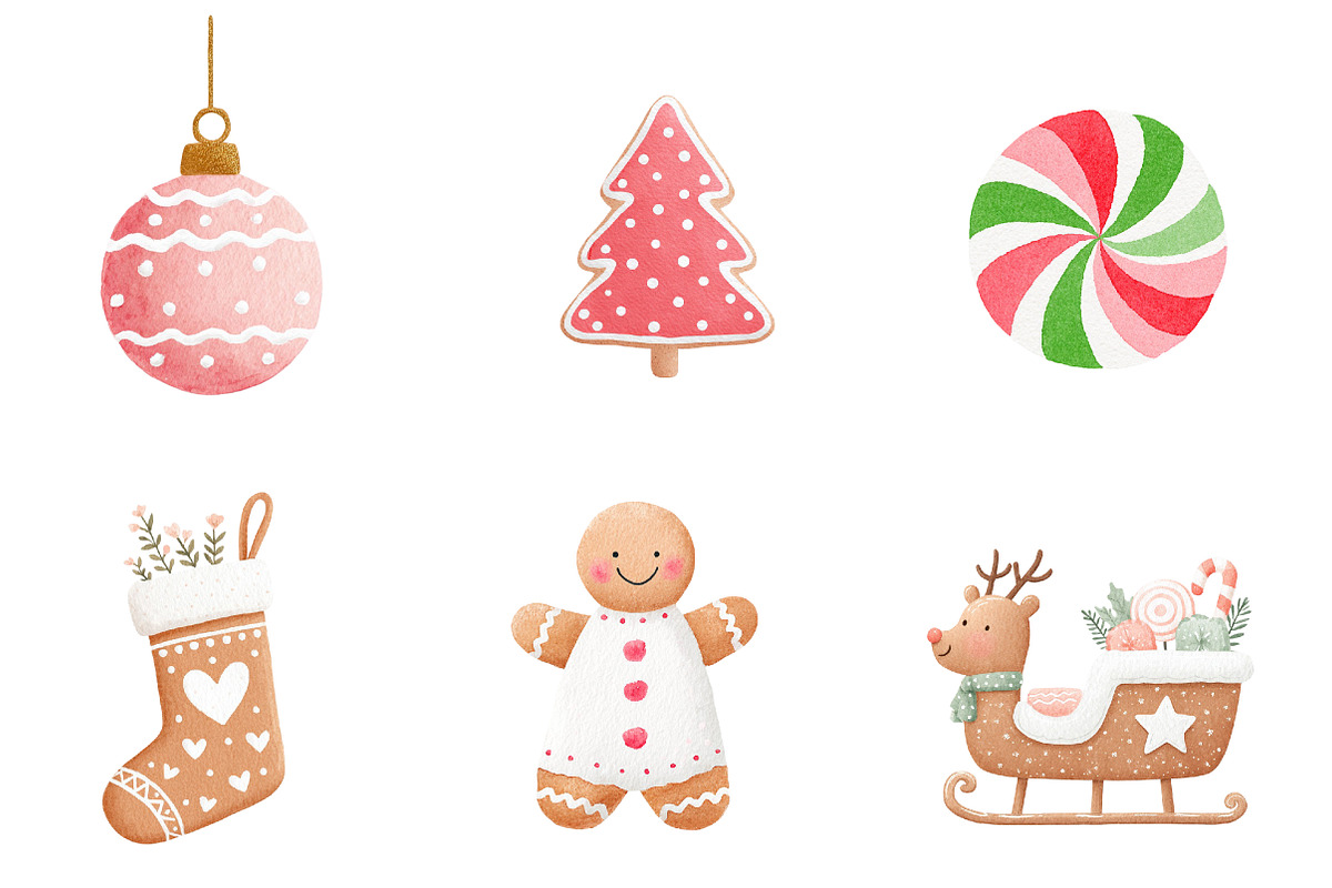Christmas gingerbread png clip art, an Illustration by CreationArt (Photo 4 of 5)