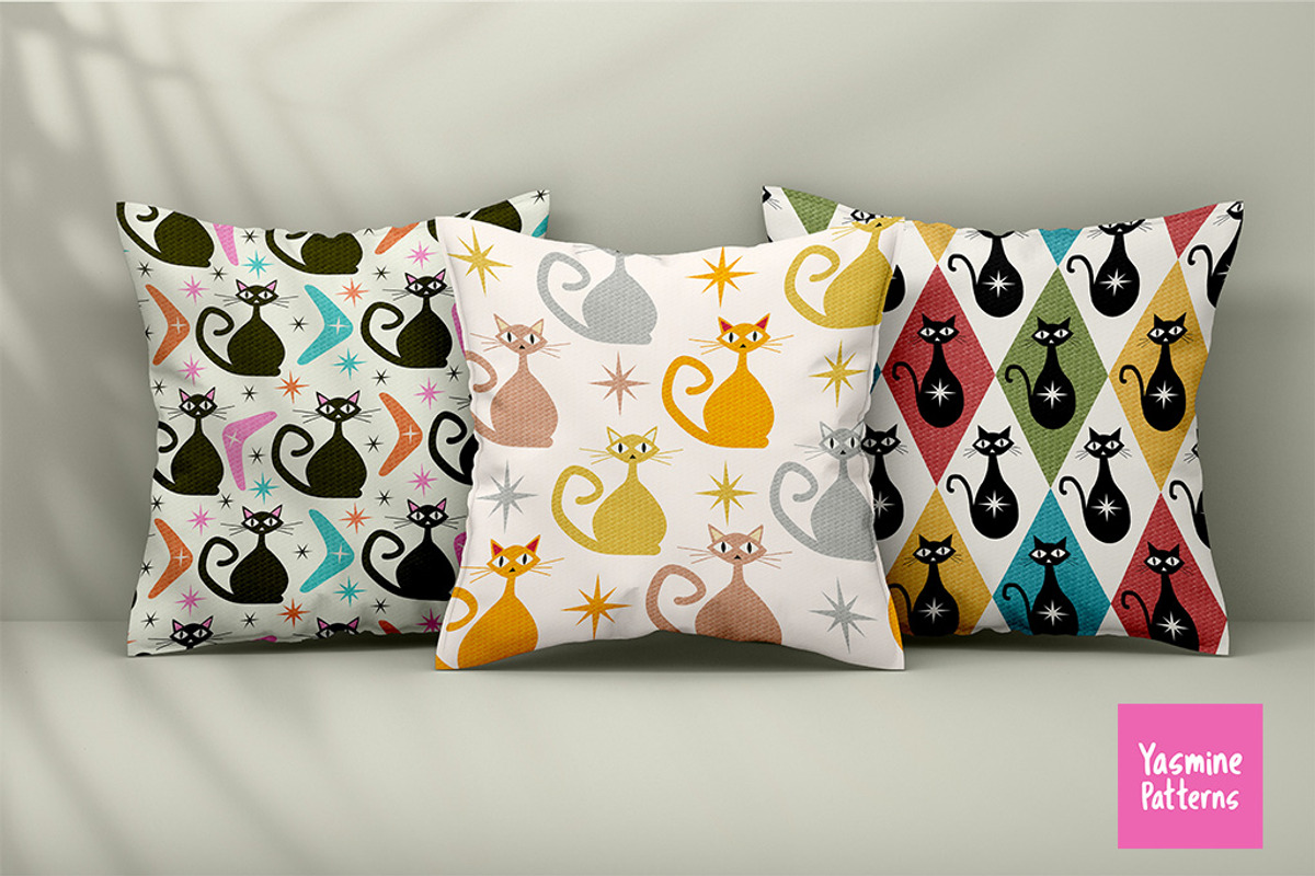 Atomic Cats and Starbursts Patterns, a Pattern Graphic by Yasmine Patterns (Photo 5 of 8)