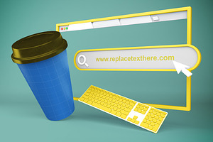 Coffee Cup Website Mockup