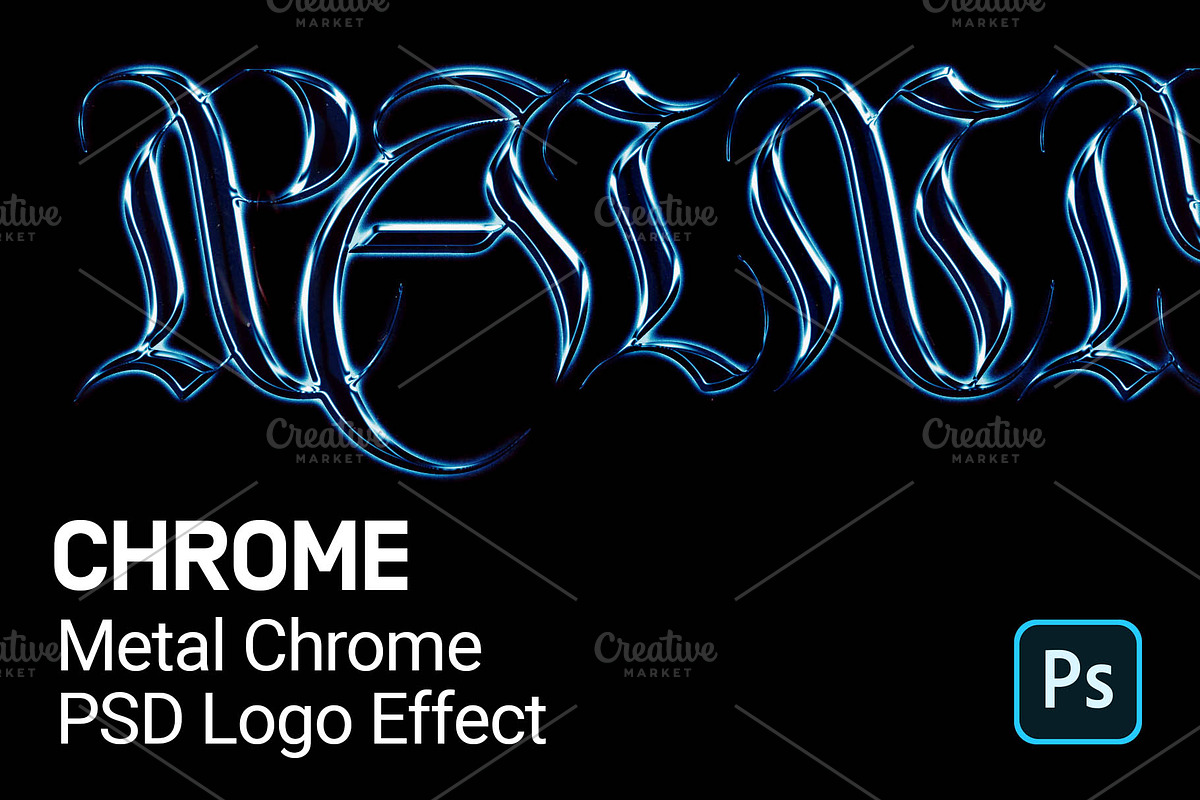 Chrome Logo PSD Effect, a Branding & Logo Template by SR-23 Mockups (Photo 1 of 4)