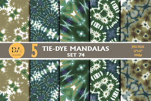 Tie Dye Mandalas Set 74