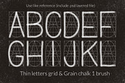 Procreate letter builder chalk brush, a Brush Add-On by Let's Art (Thumbnail 5 of 11)