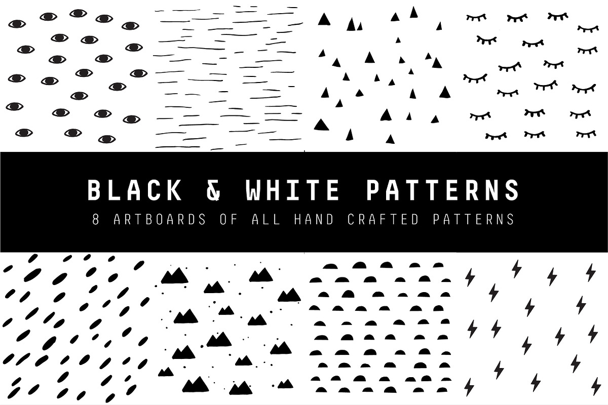 Black & White Patterns, a Pattern Graphic by funderful (Photo 1 of 5)