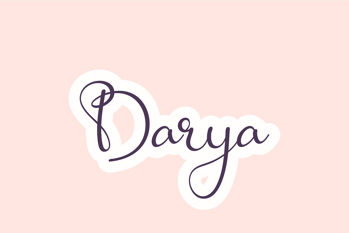 Darya - Handwritten Font, a Script Font by Fonteca