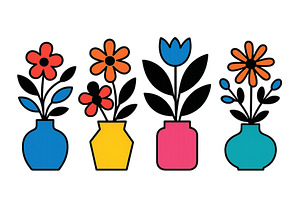 Colorful vector illustration of four, an Illustration by ZinetroN