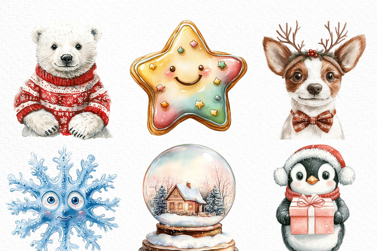 Cute Illustration Christmas PNG, an Illustration by Craft Nest (Photo 2 of 6)