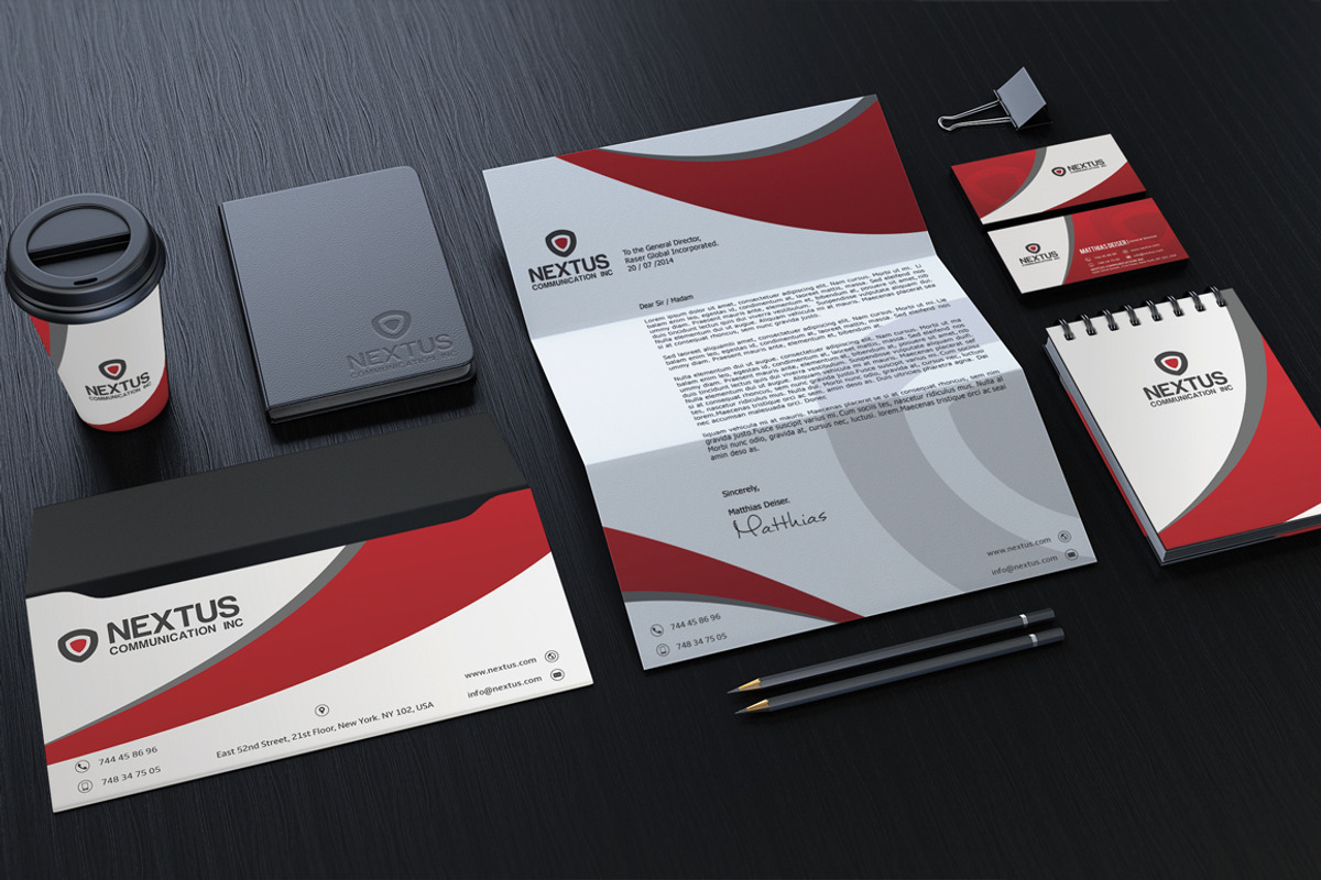 Red Corporate Identity, a Stationery Template by Marvel (Photo 2 of 5)