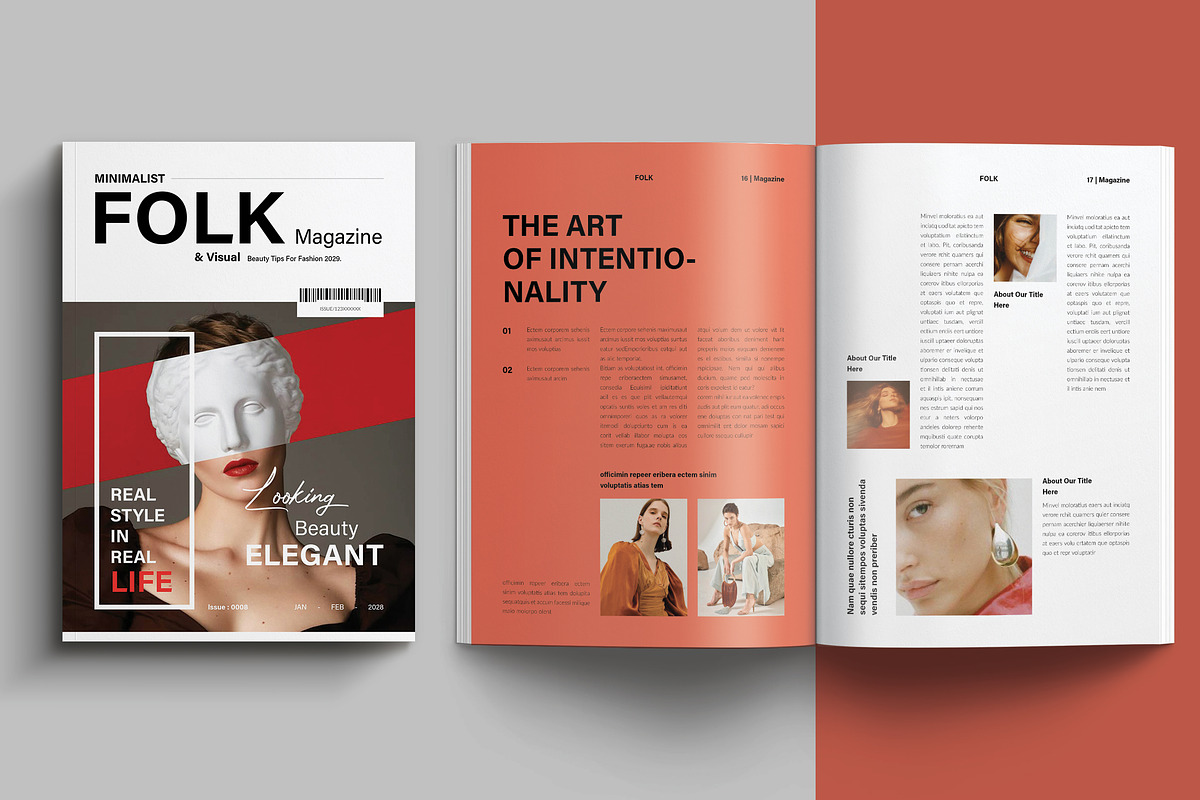 FOLK Modern Magazine Template, a Magazine Template by NorthPeak (Photo 4 of 14)