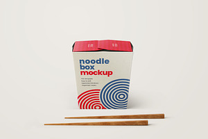 Noodle Box Mockup Set Asian Food