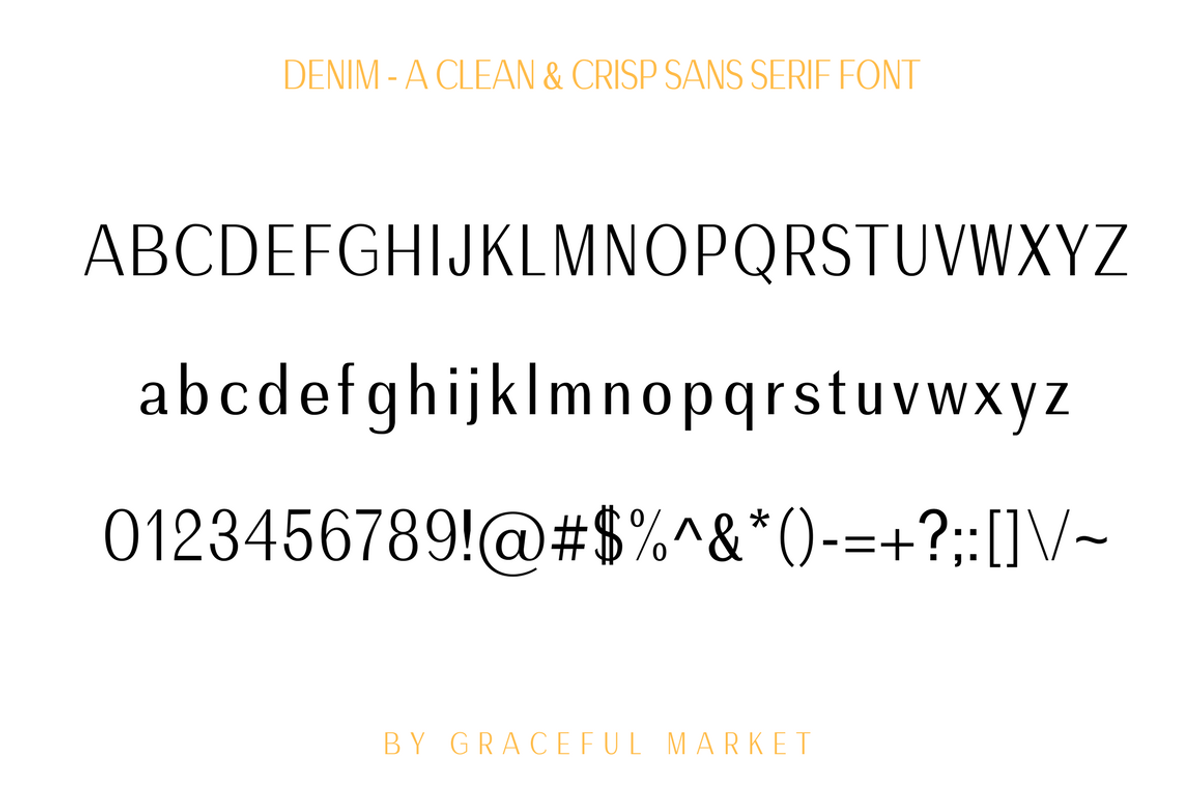Denim Sans Serif Font preview 2