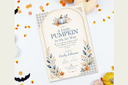 Blue Pumpkin Baby Shower Invitation, an Invitation Template by FakhiiDesigns (Thumbnail 4 of 5)