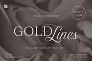 Gold Lines; Elegant Font Duo, a Script Font by Eko Bimantara (Thumbnail 1 of 20)