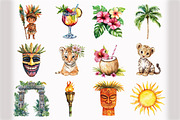 Tropical Clipart Bundle, an Illustration by Design Market (Thumbnail 2 of 5)