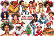 African American Christmas Clipart, an Illustration by Canvas Craft (Thumbnail 1 of 7)
