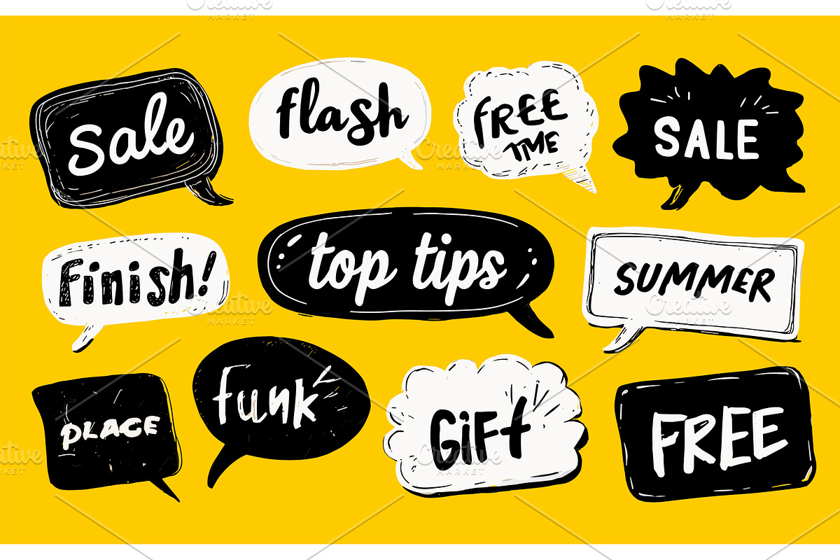 Speech bubbles top tips. Dialog, an Object Illustration by Stock-Smart-Start