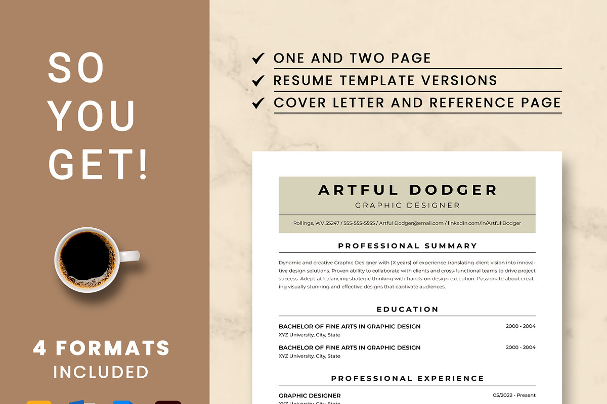 Graphic Designer Resume Template, a Resume Template by ResumeInventor (Photo 8 of 9)