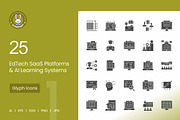 25 EdTech & AI Learning Icons, a Solid Icon by IconBunny (Thumbnail 1 of 2)