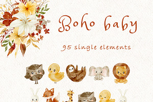 Boho Baby Nursery Clipart