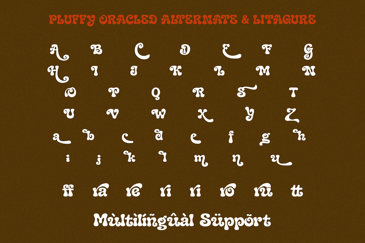 Pluffy Oracled – Groovy Retro Vibes, a Handwritten Font by Black Junst (Photo 12 of 13)
