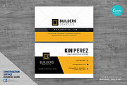 Construction Canva Business Card 03, a Business Card Template by PSDPixel (Thumbnail 1 of 4)