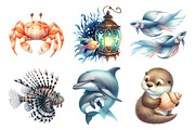 Ocean-Themed Animals Clipart Bundle, an Illustration by Daily.Designs (Thumbnail 4 of 5)