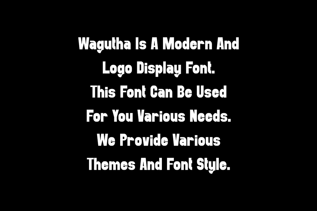 Wagutha - Corporate Logo Font, a Sans Serif Font by Iqsiart Studio (Photo 5 of 7)