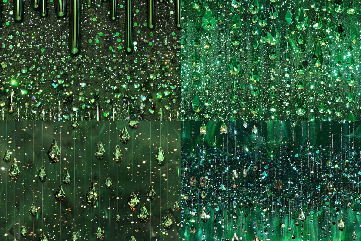 Green Dripping Glitter Patterns, a Pattern Graphic by PrintablesByFranklyn (Photo 3 of 6)
