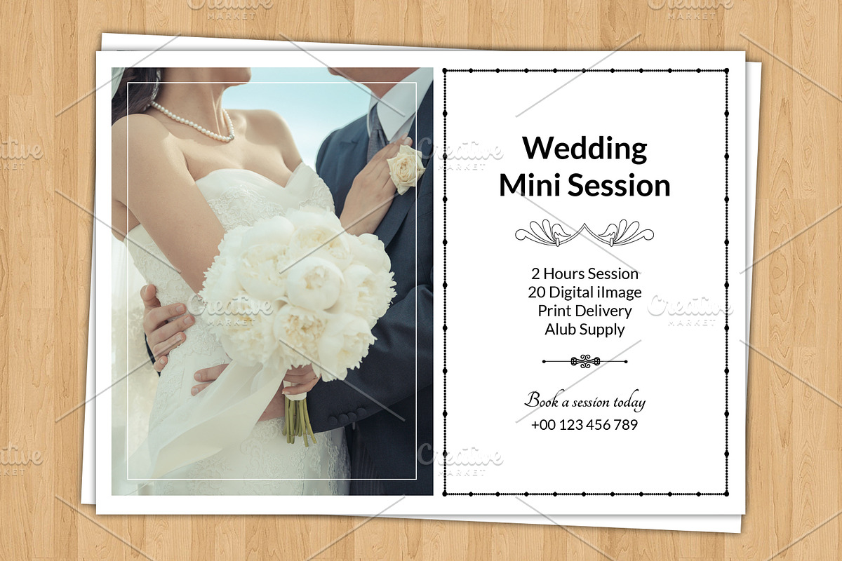 Wedding Mini Session Template-V239, a Flyer Template by Template Shop